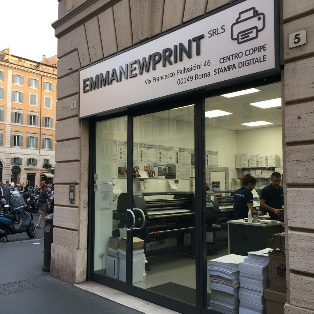EmmaNewPrint srls
Via Francesco Pallavicini 46
00149 Roma
centro copie stampa digitale